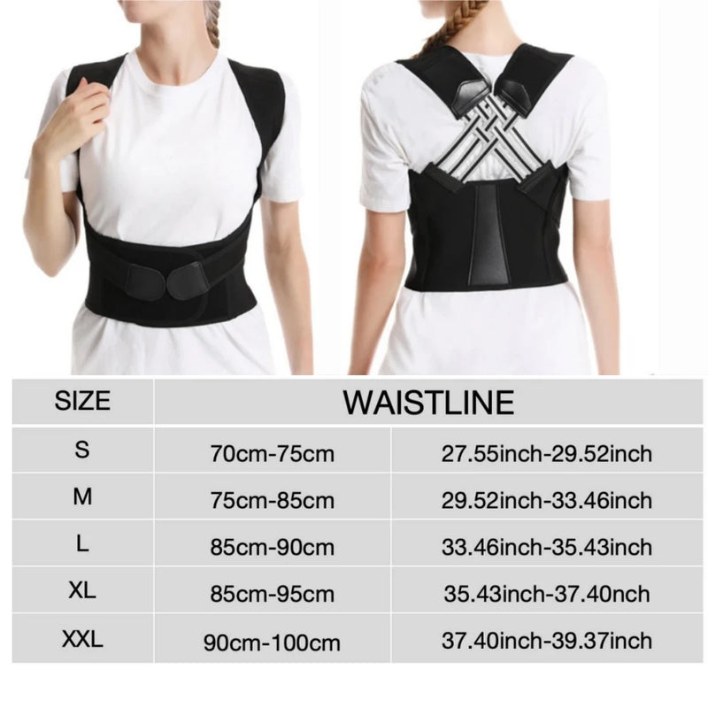 Back Brace Posture Corrector for Women and Men, Shoulder Straightener Adjustable Full Back Support Upper and Lower Pain Relief