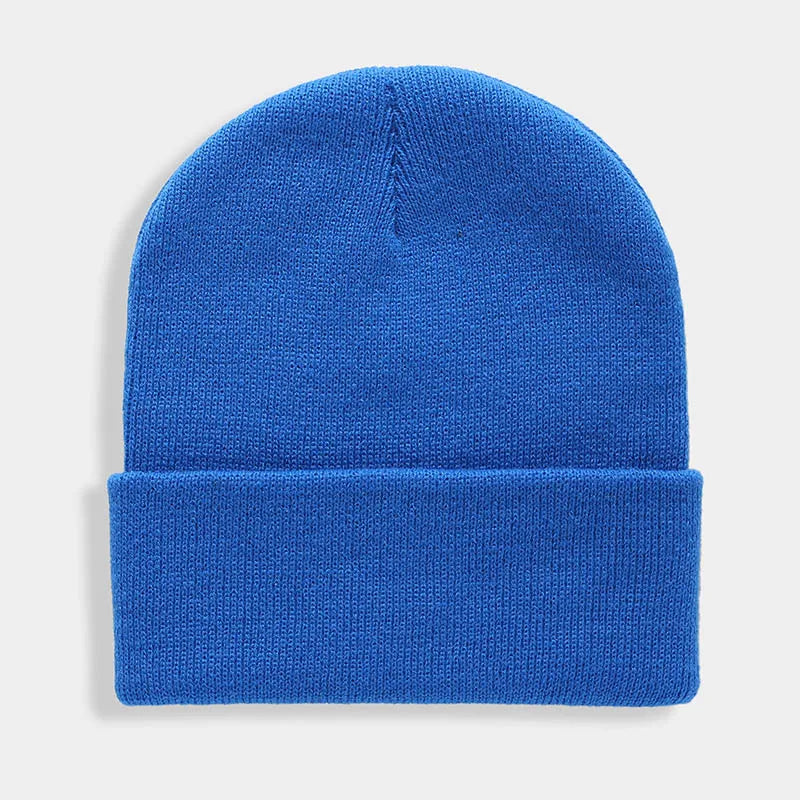 Solid Unisex Beanie Autumn Winter Wool Blends Soft Warm Knitted Cap Men Women SkullCap Hats Gorro Ski Caps 24 Colors Beanies