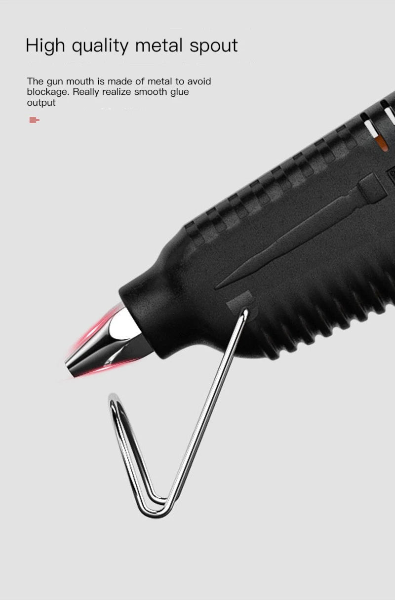 70W Hot Melt Glue Gun With 7MM Transparent Glue Stick Mini Gun Home Electric Heat Temperature Gun Repair Tool Special Stick Set