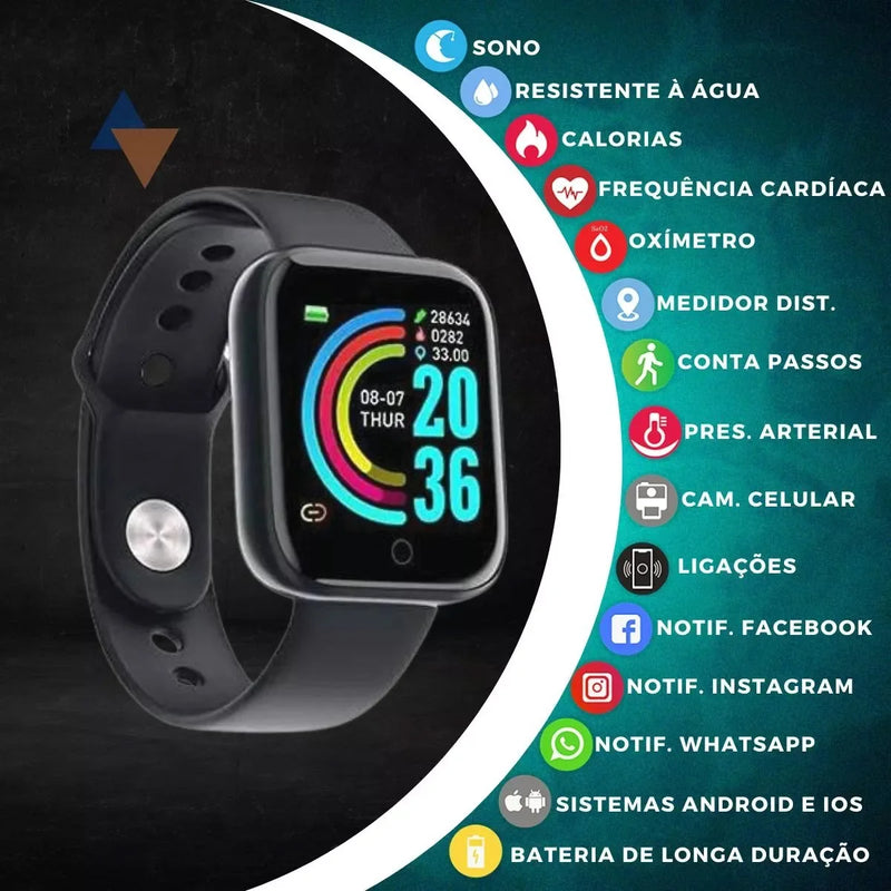 D20 smart watch, sports tracker, pedometer, smart watch for 