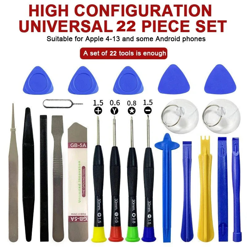 22 in 1 Mobile Phone Repair Tools Opening Screwdriver Set for iPhone iPad Laptop Computer Disassemble Hand Tool Kit Opening Tool