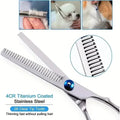 Pet Safe Scissors - Ambidextrous Stainless Steel Dog Grooming Shears with Safe, Round Head for Precision Trimming