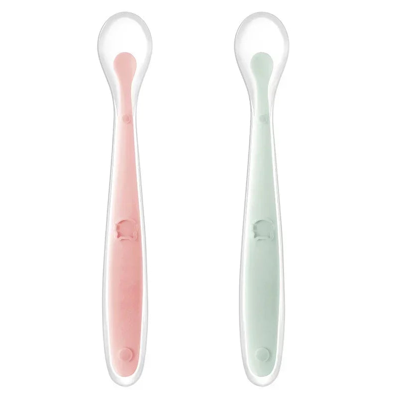 Soft Silicone Baby Spoon Toddler Complementary Food Feeding Training Spoon for Infants Soft Tip Spoon Children's Tableware