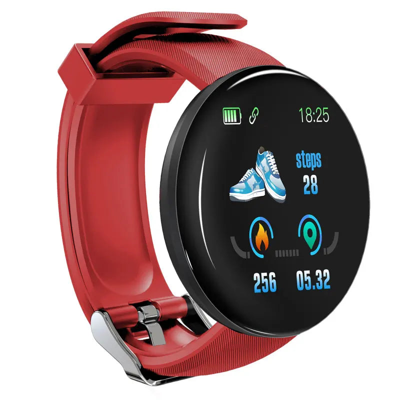 Reloj inteligente D18 para hombre y mujer, pulsera Digital resistente al agua co