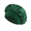 Women Satin Bonnet Hair Bonnet for Sleeping Hair Care Silk Bonnets Solid Wide-brimmed Sleeping Hat with Elastic Soft Band