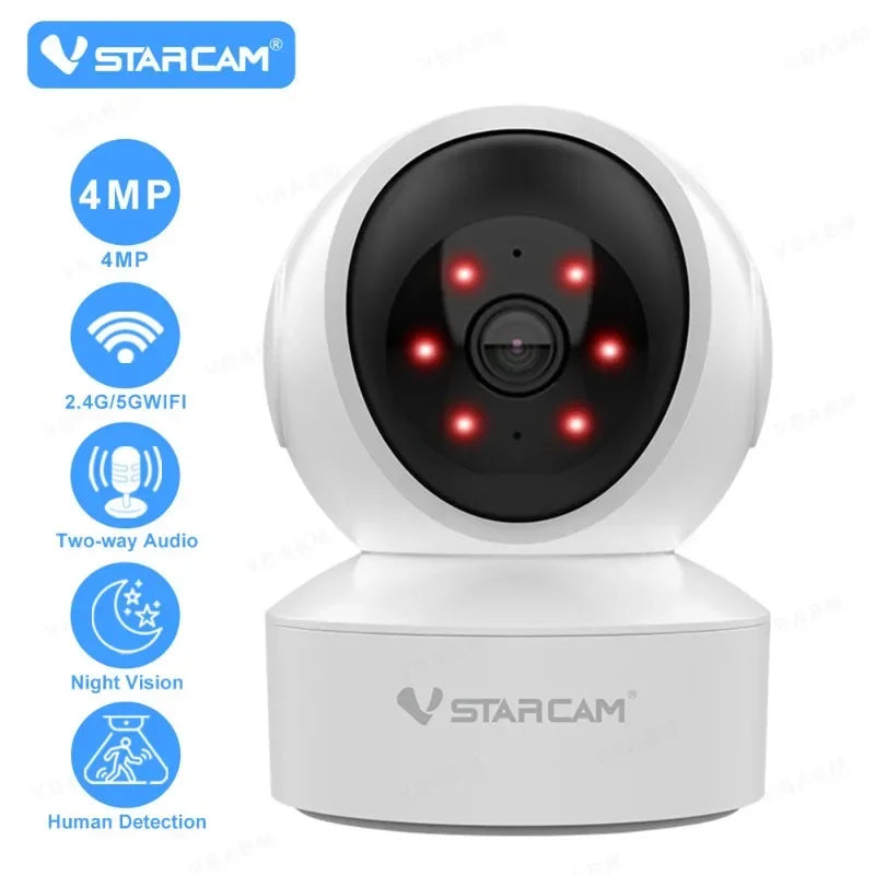 Vstarcam CS49Q 4MP UHD Indoor Camera 2.4/5G Wireless Security PTZ Mini Cam 2-Way Audio Infrared Vision Human Detection IP Camera