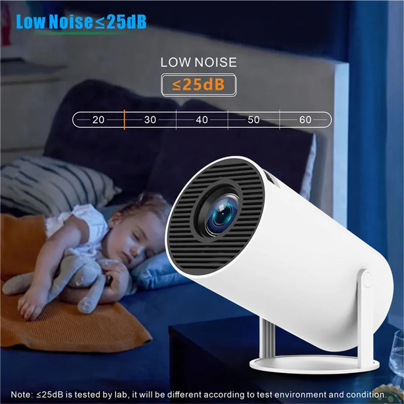 new HY300 Pro plus Projector Android 4K 1280*720P Dual Wifi Video Portable Outdoor home hd led proyector cine en casa