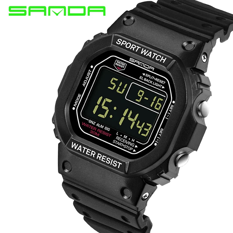 Fashino Sanda-reloj Digital para hombre, accesorio masculino de pulsera resisten