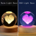 3D Crystal Ball Night Light Lamp Crystal Planet Laser Engraved Solar System Globe Astronomy Gift Birthday Glass Home Decoration