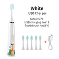 Children Sonic Electric Toothbrush Cartoon Kids With Replace The Toothbrush Head Ultrasonic Electric Toothbrush Sonic Brush Head