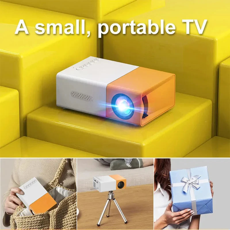 Mini Portable YG300 LED Outdoor Mini HD 1080P Mobile Projector Children's Projector Ultra-clear Mini Portable Projector