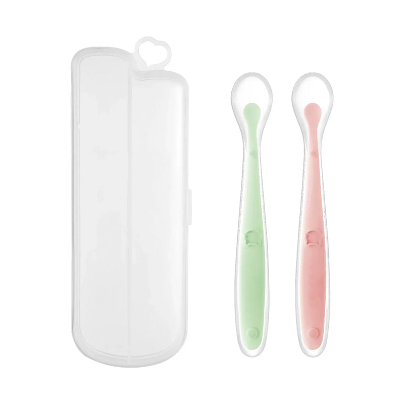 Soft Silicone Baby Spoon Toddler Complementary Food Feeding Training Spoon for Infants Soft Tip Spoon Children's Tableware