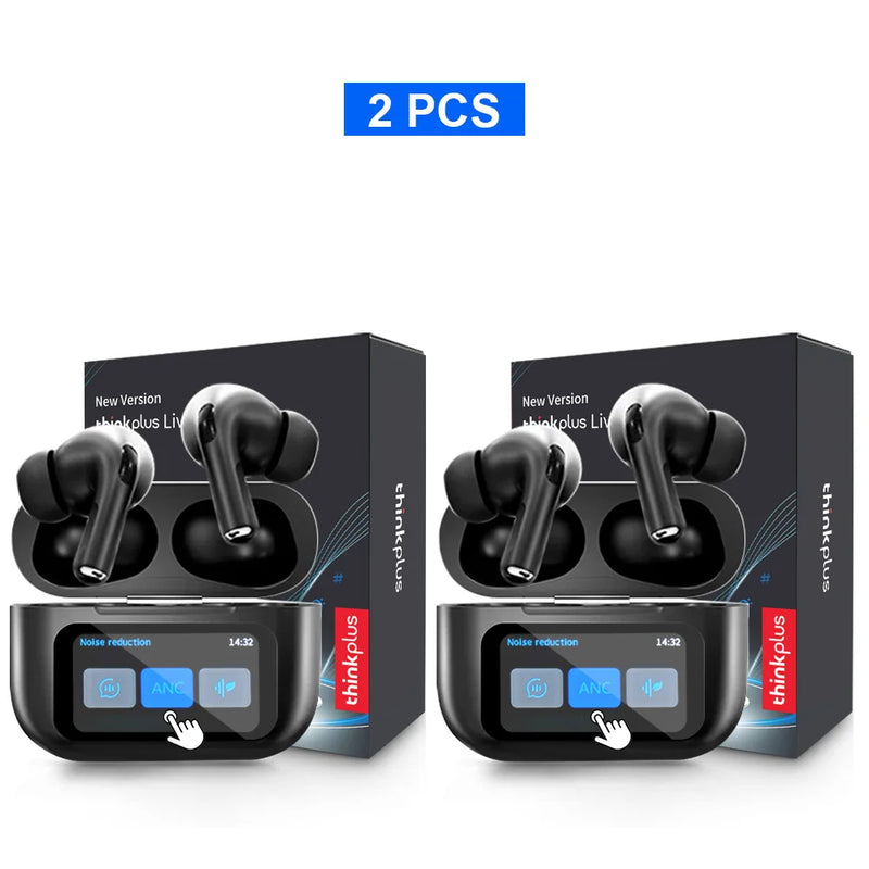 Auriculares inalámbricos Bluetooth Thinkplus originales, auriculares con reducción de ruido ANC, micrófono HD, auriculares para gamers, control de pantalla táctil LED