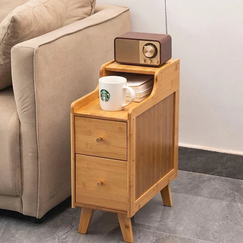 Bamboo night table, tea table, creat side storage cabinet 