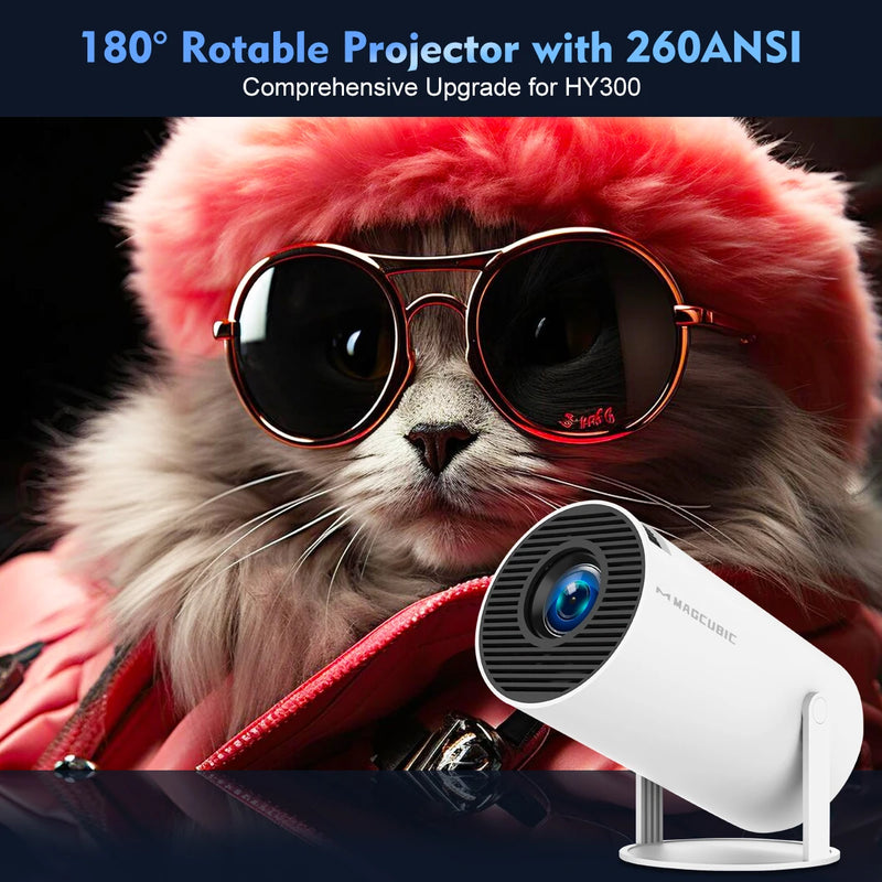 Magcubic Projector HY300 PRO 4K Android 11 Dual Wifi6 260ANSI Allwinner H713 BT5.0 1080P 1280*720P Home Cinema Outdoor Projetor