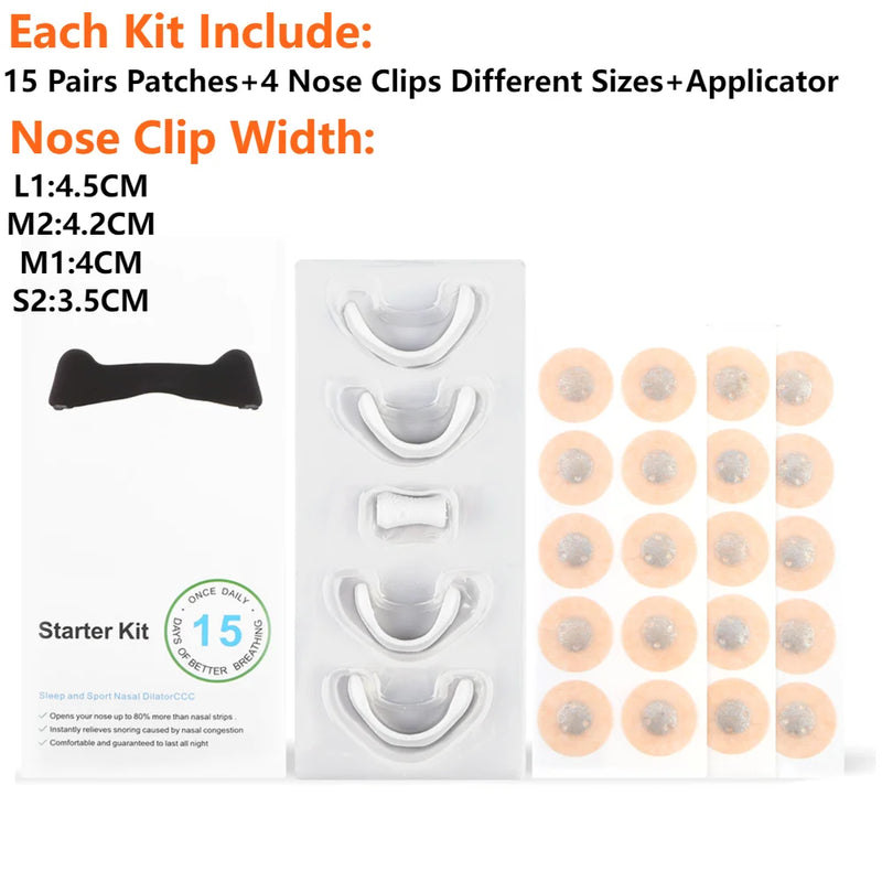 1/2/3Kits Magnetic Nasal Strips&Clips Nasal Breathing Dilators Air Intake Improve Sleeping Reduce Snoring Nasal For Nighttime ﻿