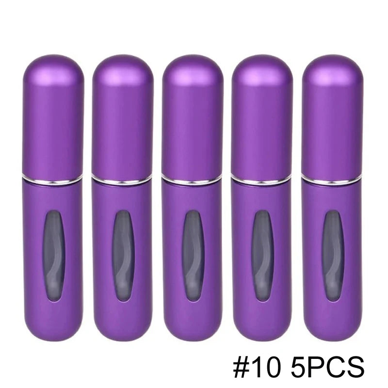 1/5/10PCS 5ml Portable Perfume Atomizer Mini Perfume Bottle Sample Spray Bottling Dispenser Cosmetics Travel Container