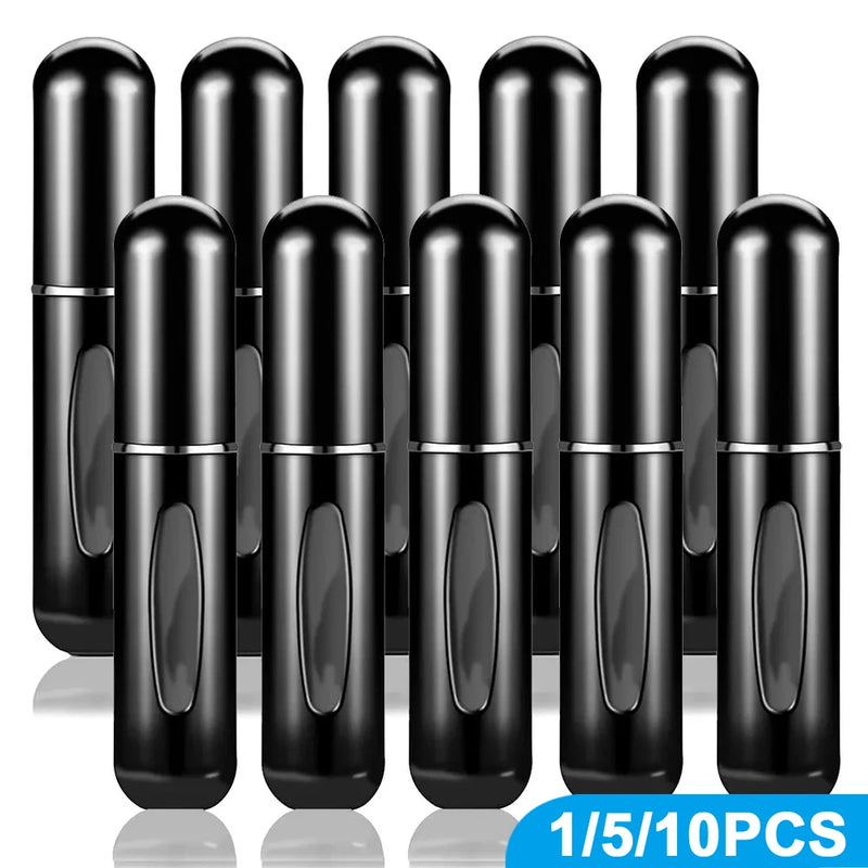 1/5/10PCS 5ml Portable Perfume Atomizer Mini Perfume Bottle Sample Spray Bottling Dispenser Cosmetics Travel Container