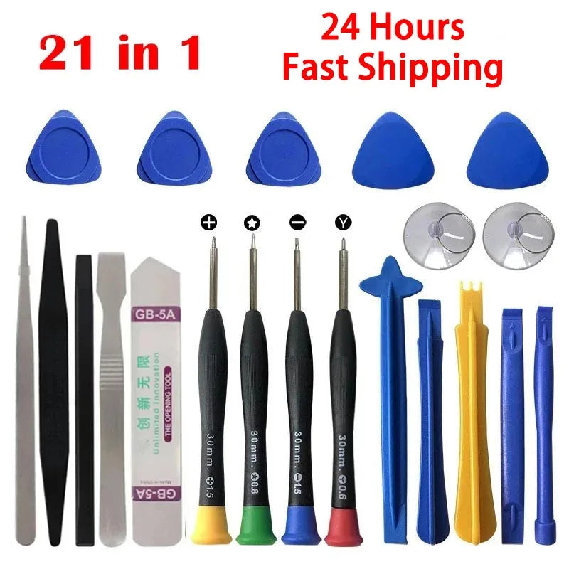 21 in 1 Mobile Phone Repair Tools Kit Spudger Pry Opening Tool Screwdriver Set For iPhone X XR XS 8 7 11 12 13 14 15 Hand Tools