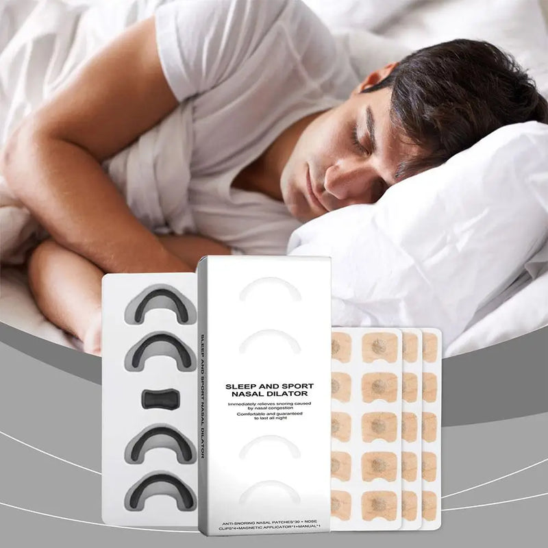 Nasal Breathing Dilators Improve Sleeping Respiratory Reduce Snoring Starter Kits Magnetic Nose Strips Increase Sport Air