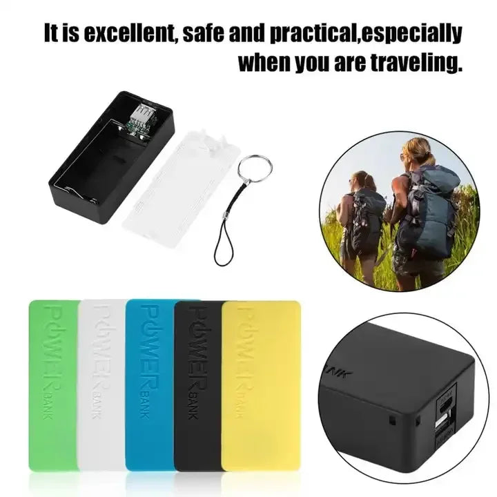 DIY Power Bank Box 5V 1A Portable 18650x2 USB Battery Charger Case Mini Kit Storage For Mobile Phone MP3 Electronic Charging