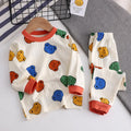 Sets for Children Loungewear Long Sleeve Pajamas for Children Cute Deisgn Lightweight and Comfortable Fabric Sleepwear Outfit