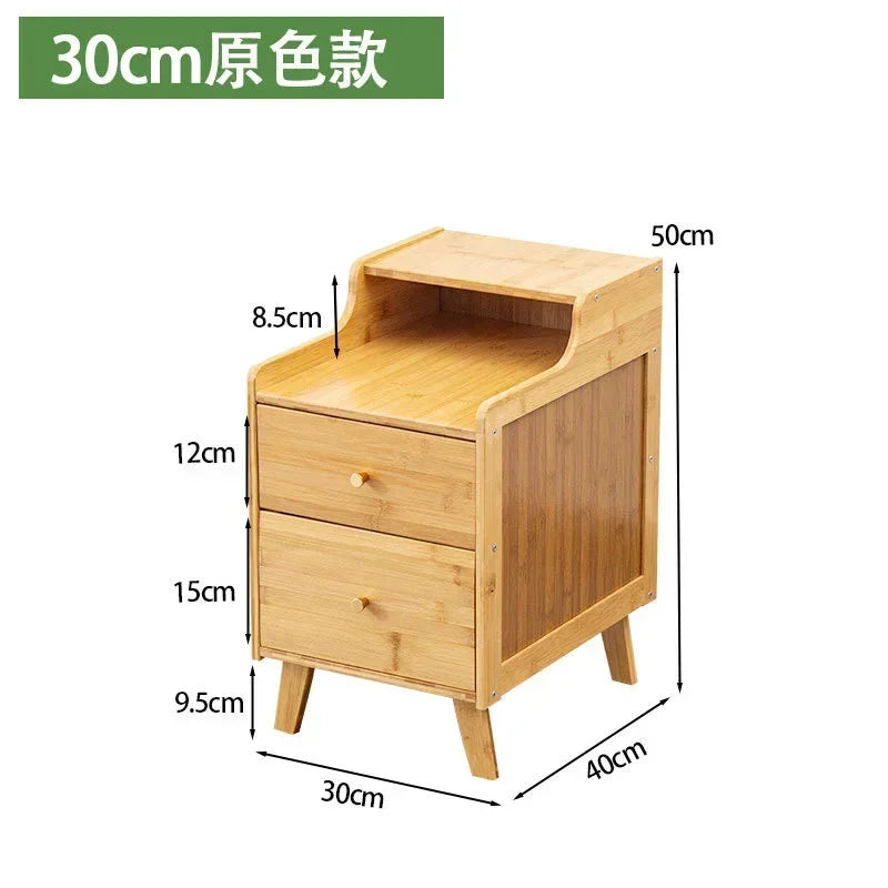 Bamboo night table, tea table, creat side storage cabinet 