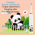 Children Electric Toothbrush Cartoon Kids With Replacement Head Ultrasonic  IPX7 Waterproof Rechargeable Sonic Toothbrush