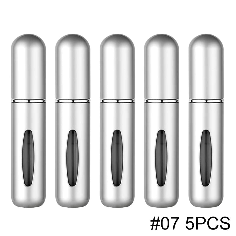 1/5/10PCS 5ml Portable Perfume Atomizer Mini Perfume Bottle Sample Spray Bottling Dispenser Cosmetics Travel Container