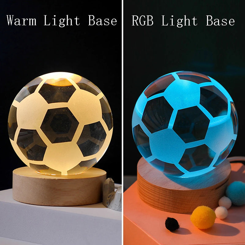 3D Crystal Ball Night Light Lamp Crystal Planet Laser Engraved Solar System Globe Astronomy Gift Birthday Glass Home Decoration