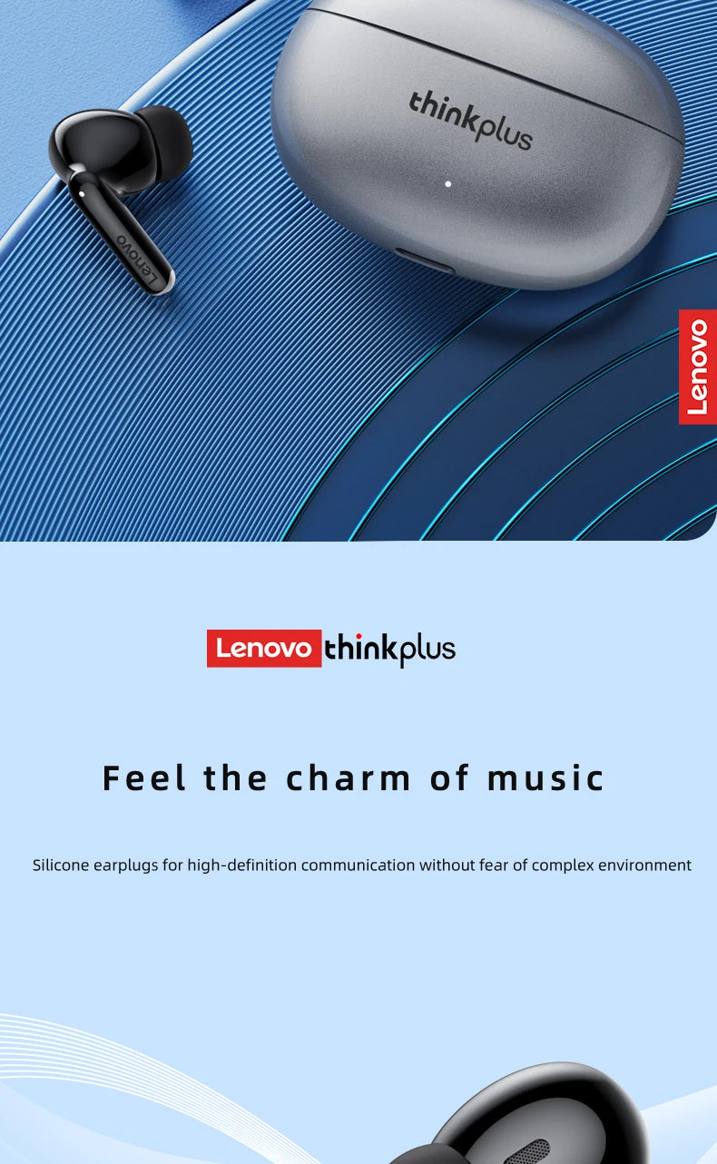 Lenovo Thinkplus XT88 in Ear Bluetooth Earphones with Dual Microphones, Stereo Noise Reduction, Bass HIFI Touch Earphones