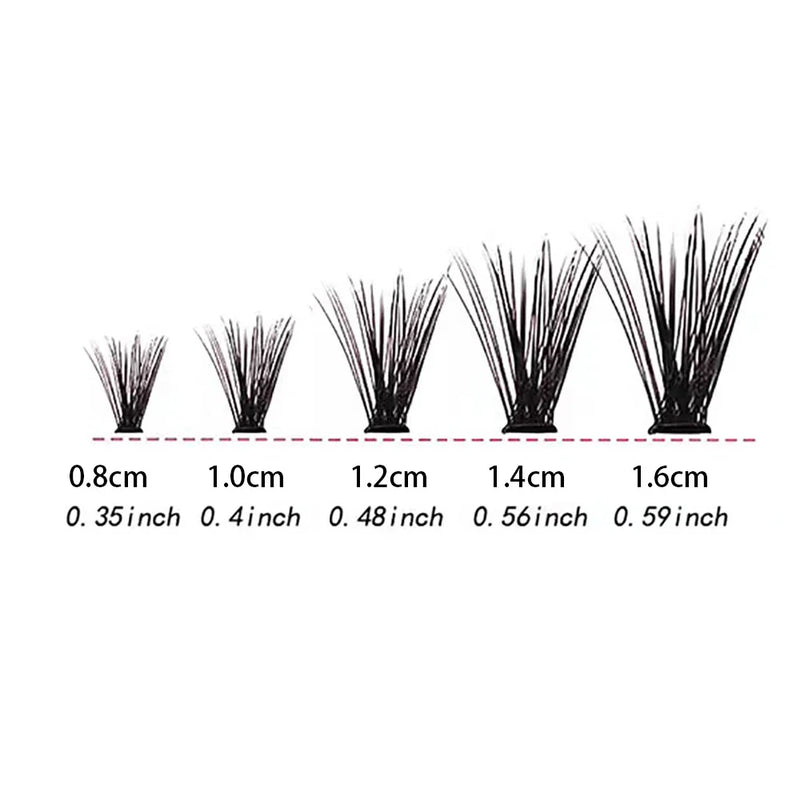 Individual Lashes 8-16mm 200pcs Cluster Lashes Natural Look Mixed Tray DIY Eyelash Extension Volume Lash Clusters Eyelashes Long