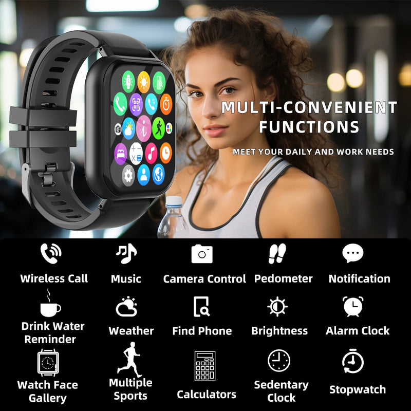 Reloj inteligente deportivo para hombre y mujer, pulsera con pantalla táctil co