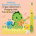 Children Electric Toothbrush Cartoon Kids With Replacement Head Ultrasonic  IPX7 Waterproof Rechargeable Sonic Toothbrush