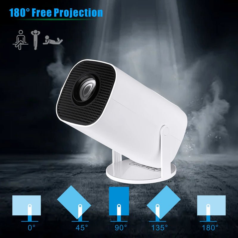 P30 Smart Mini Projector Android WiFi6 BT5.0 Support 4K 1080P Projector 1280*720P Home Cinema Outdoor Portable Beam Projector