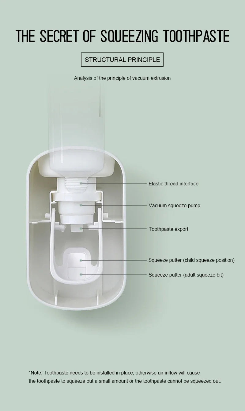 Automatic toothpaste dispenser, toothpaste dispensers 