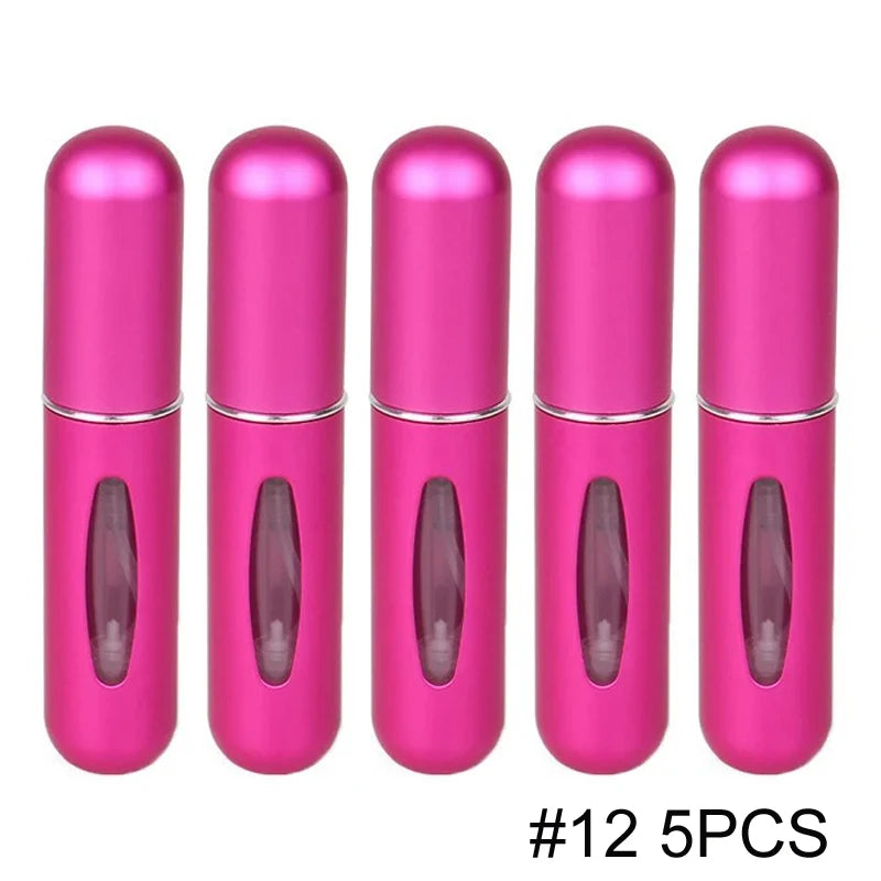 1/5/10PCS 5ml Portable Perfume Atomizer Mini Perfume Bottle Sample Spray Bottling Dispenser Cosmetics Travel Container