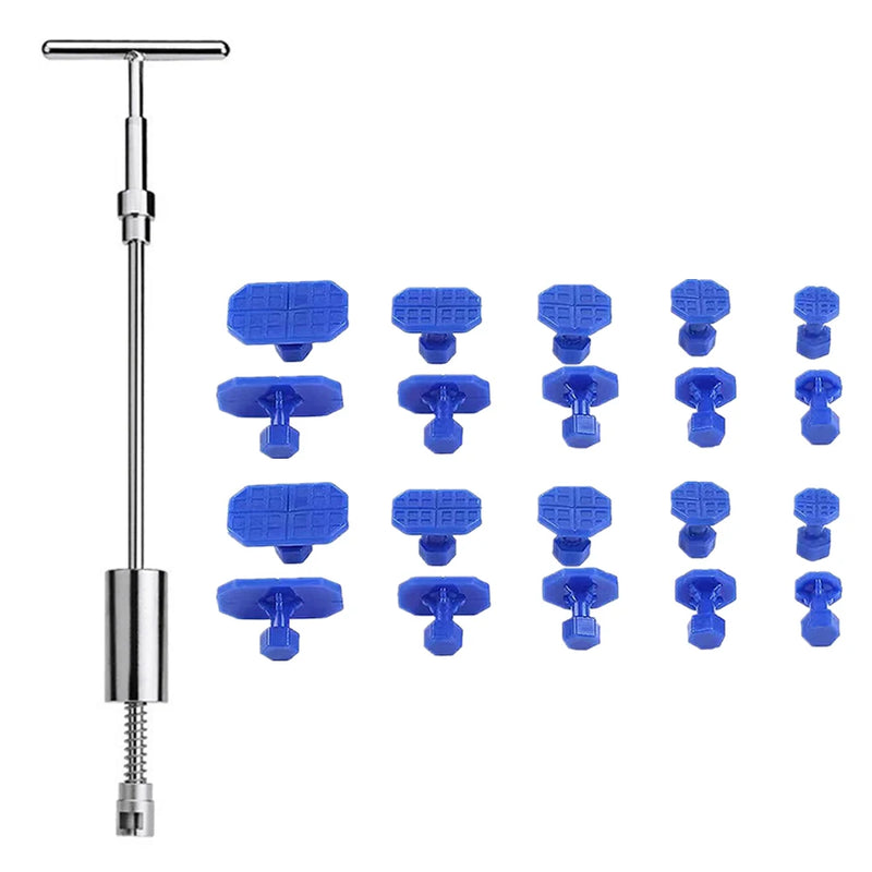 Car Dent Puller Repair Kit Slide Reverse Hammer 20+ Suction Cup Auto Body Paintless T-Bar Dent Puller Extractor Tool Hail Damage