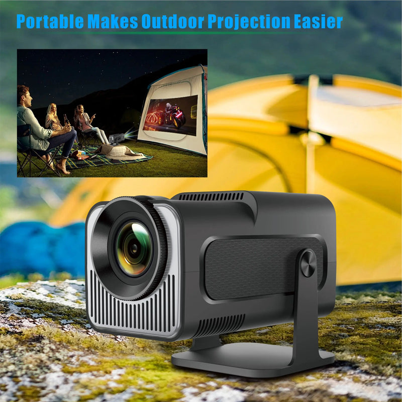 HY320 Mini Portable Projector 4K 1080P Native 1280*720P Android11 WIFI6 BT5.0 Auto Keystone Cinema Data show Beam Projector HDMI