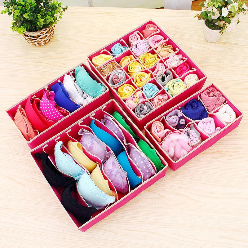 Organizer For Underwear Socks Bra Pants Scarf Tie Storage Box Wardrobe Drawer Organizers Foldable Case For Underwear Organizer