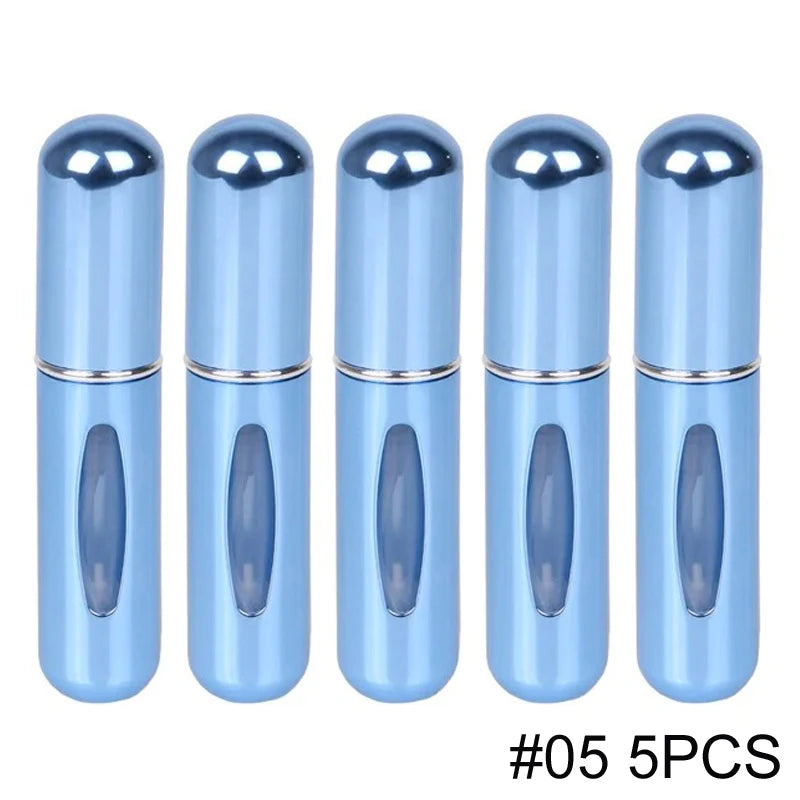 1/5/10PCS 5ml Portable Perfume Atomizer Mini Perfume Bottle Sample Spray Bottling Dispenser Cosmetics Travel Container