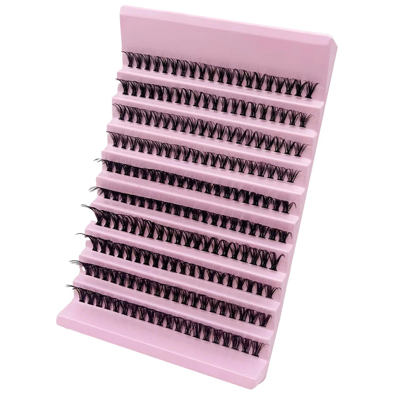 Individual Lashes 8-16mm 200pcs Cluster Lashes Natural Look Mixed Tray DIY Eyelash Extension Volume Lash Clusters Eyelashes Long