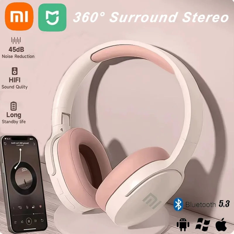 Headphones P2961 Bluetooth 5.3 Over-ear Earphone For Samsung iPhone Stereo Hifi Headset Game Earbuds With Mic