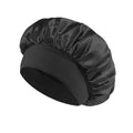 Women Satin Bonnet Hair Bonnet for Sleeping Hair Care Silk Bonnets Solid Wide-brimmed Sleeping Hat with Elastic Soft Band