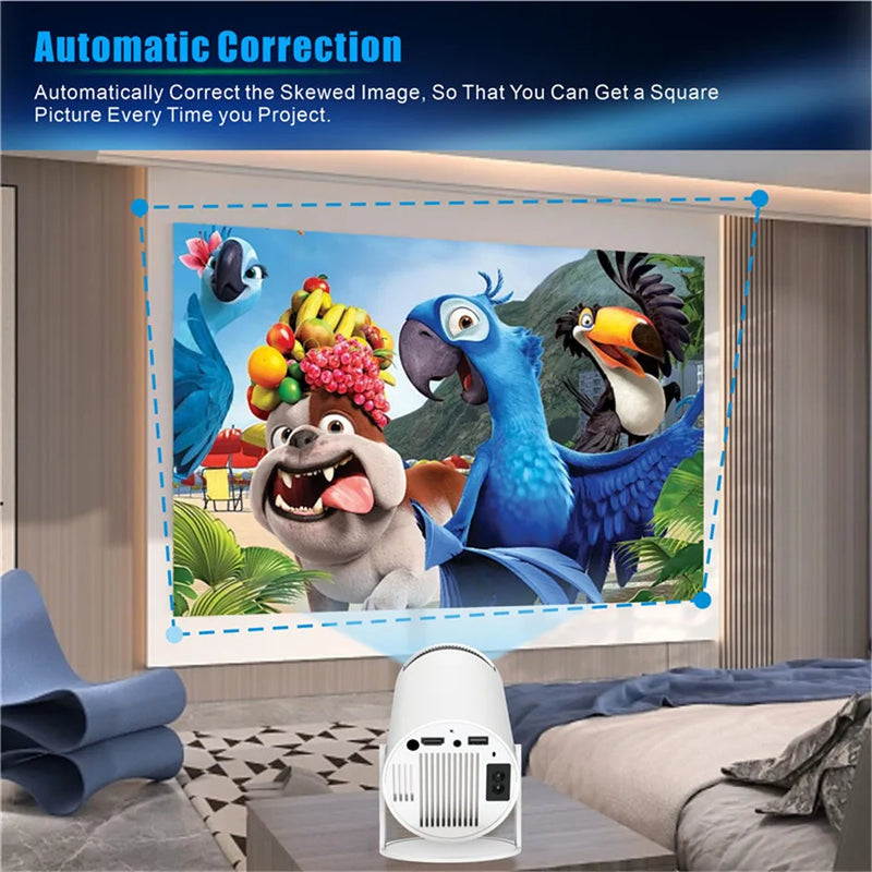 new HY300 Pro plus Projector Android 4K 1280*720P Dual Wifi Video Portable Outdoor home hd led proyector cine en casa