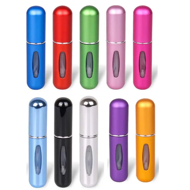 1/5/10PCS 5ml Portable Perfume Atomizer Mini Perfume Bottle Sample Spray Bottling Dispenser Cosmetics Travel Container