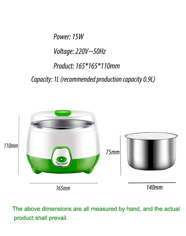 Yogurt Maker Mini Automatic Yogurt Machine Household DIY Yogurt Tools Kitchen Appliances Stainless Steel Tank Appliances Yogurt