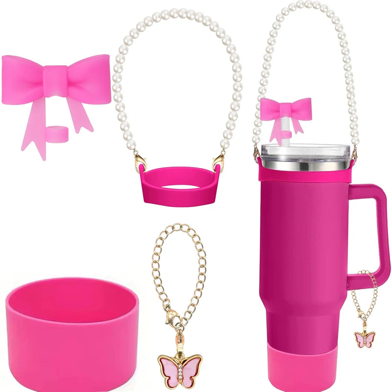 3 uds accesorios para taza Stanley 1 Uds. Tapa de cubierta de paja con lazo de 1