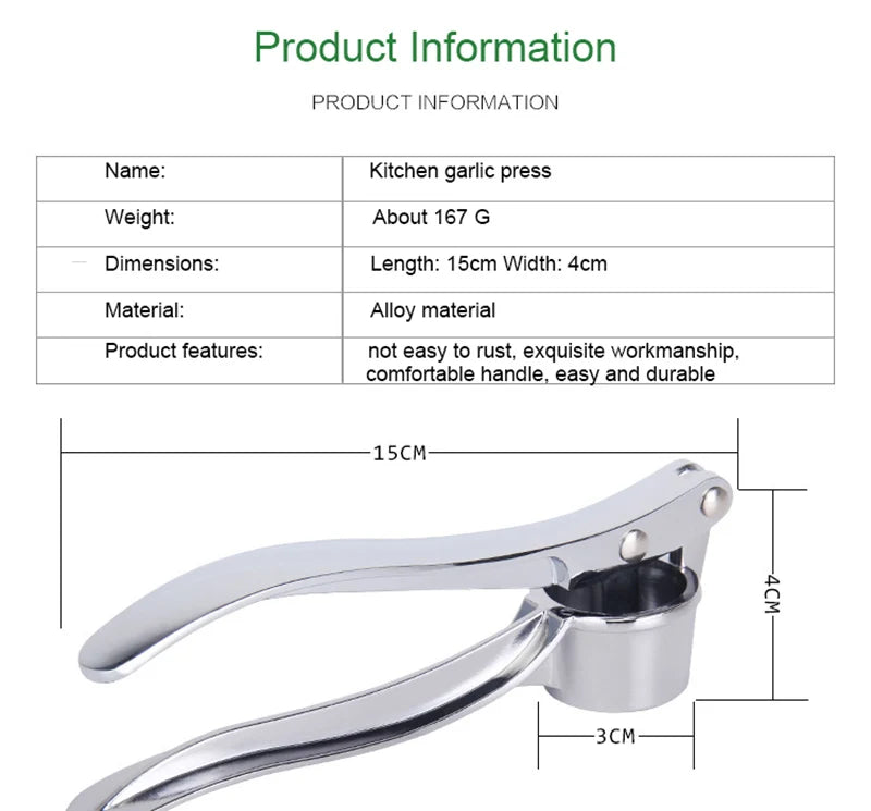 Stainless Steel Wheel Press Crusher, Grinding Tool, Accessories 