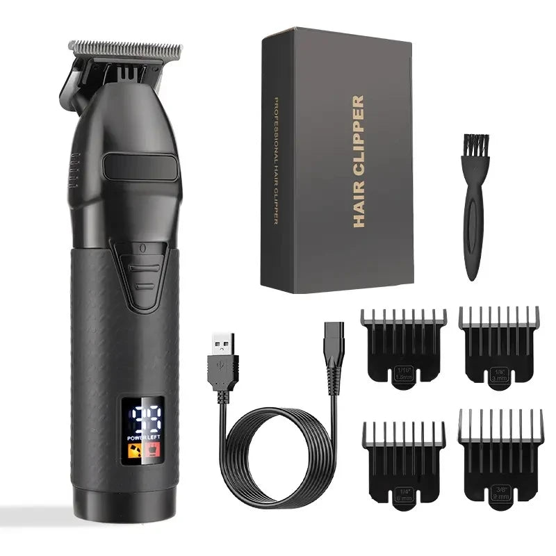 Barber Shop Professional Beard Hair Trimmer For Men mustache Electric Clipper Hair Cutter Machine Rechargeable, Zero Blade